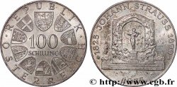 AUSTRIA 100 Schilling 150e anniversaire de la naissance de Johann Strauss 1975 Vienne