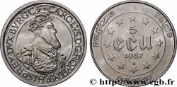 BELGIQUE 5 Ecu Proof Charles Quint 1987 