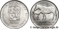 TCHÉCOSLOVAQUIE 50 Korun Protection de l’environnement - chevaux 1987 