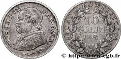 VATICAN AND PAPAL STATES 10 Soldi Pie IX an XXI 1867 Rome