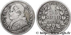 VATICAN AND PAPAL STATES 10 Soldi Pie IX an XXIII 1869 Rome
