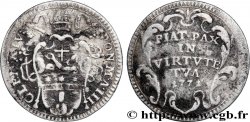 ITALY - PAPAL STATES - CLEMENT XIV (Giovanni Ganganelli) Grosso an IV 1772 Rome