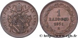 ITALY - PAPAL STATES - PIUS IX (Giovanni Maria Mastai Ferretti) 1 Baiocco an V 1851 Rome