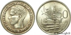 BELGIQUE 50 Francs Exposition Universelle de Bruxelles, Baudouin Ier, Grand-Place de Bruxelles légende flamande 1960  SPL 