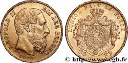 GOLD, PALLADIUM & PLATINUM INVESTMENT 20 Francs Léopold II 1874 Bruxelles