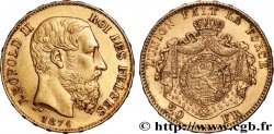 GOLD, PALLADIUM & PLATINUM INVESTMENT 20 Francs Léopold II 1874 Bruxelles