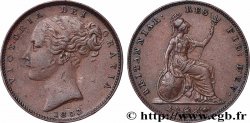 UNITED KINGDOM 1 Farthing Victoria “tête jeune” 1853 Londres