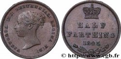 ROYAUME-UNI 1/2 Farthing Victoria “tête jeune” 1843 Londres