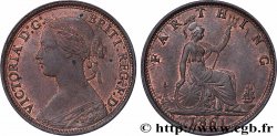 ROYAUME-UNI 1 Farthing Victoria “Bun Head” 1861 