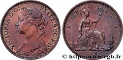 VEREINIGTEN KÖNIGREICH 1 Farthing Victoria “Bun Head” 1882 Heaton