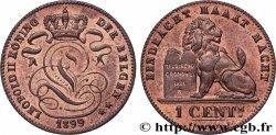 BELGIUM 1 Centime lion monogramme de Léopold II 1899 