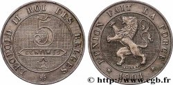 BELGIUM 5 Centimes Lion légende française, grand lion 1901 