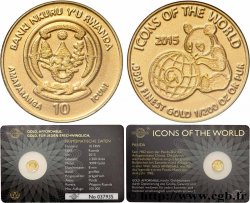 RWANDA 10 Francs Panda 2015 