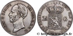 PAYS-BAS - ROYAUME DES PAYS-BAS - GUILLAUME II 2 1/2 Gulden  1847 Utrecht
