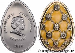 ÎLES COOK 5 Dollars Proof Oeuf impérial Jaune 2010 