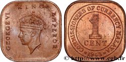 MALAYSIA 1 Cent Georges VI 1943 