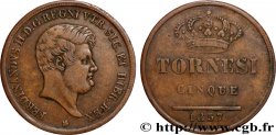 ITALIE - ROYAUME DES DEUX-SICILES - FERDINAND II 5 Tornesi 1857 Naples