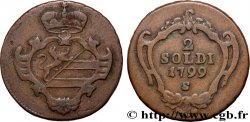 ITALY - GORIZIA 2 Soldi Gorizia armes de la ville 1799 Schmollnitz - S