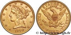 ÉTATS-UNIS D&nbsp;AMÉRIQUE 5 Dollars &nbsp;Liberty&nbsp; 1900 Philadelphie