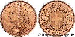 GOLD, PALLADIUM & PLATINUM INVESTMENT 20 Francs &nbsp;Vreneli&nbsp; 1935 Berne