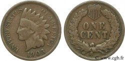 ÉTATS-UNIS D&nbsp;AMÉRIQUE 1 Cent tête d’indien, 3e type 1903 Philadelphie TB 
