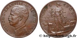 ITALY 5 Centesimi Victor Emmanuel III 1909 Rome 