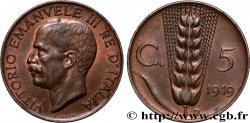 ITALIE 5 Centesimi  Victor Emmanuel III 1919 Rome - R