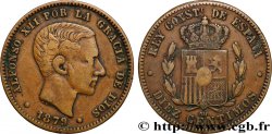 ESPAGNE 10 Centimos Alphonse XII 1879 Oeschger Mesdach & CO