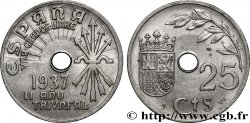 ESPAGNE 25 Centimos monnayage nationaliste 1937 Vienne