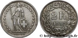 SUISSE 2 Francs Helvetia 1957 Berne