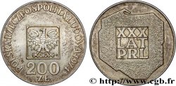 POLOGNE 200 Zlotych aigle 30e anniversaire de la fondation de la république populaire 1974 Varsovie