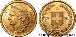 GOLD, PALLADIUM & PLATINUM INVESTMENT 20 Francs Helvetia 1886 Berne