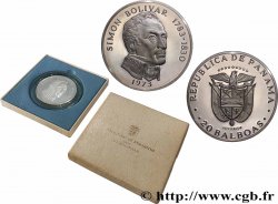 ARGENTO INVESTIMENTO 20 Balboas Simon Bolivar Proof 1973 