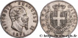 ARGENTO INVESTIMENTO 5 Lire Victor Emmanuel II 1871 Milan