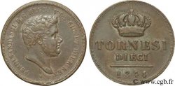 ITALIE - ROYAUME DES DEUX-SICILES 10 Tornesi Ferdinand II, roi de Naples et Sicile 1844 