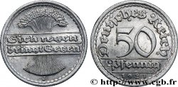 GERMANY 50 Pfennig gerbe de blé “sich regen bringt segen“ 1921 Hambourg - J