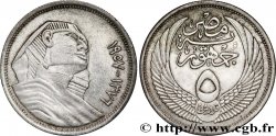 ÉGYPTE 5 Piastres AH1376 sphinx 1957 