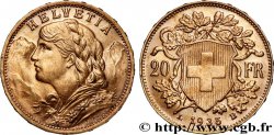 GOLD, PALLADIUM & PLATINUM INVESTMENT 20 Francs &nbsp;Vreneli&nbsp; 1935 Berne