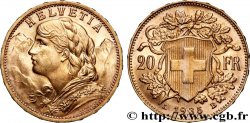 ORO, PALADIO Y PLATINO INVERSIÓN 20 Francs &nbsp;Vreneli&nbsp; 1935 Berne