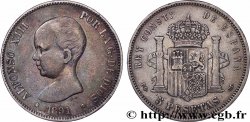 SPAIN 5 Pesetas Alphonse XIII 1er type 1891 Madrid