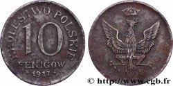 POLAND 10 Fenigow Pologne sous administration allemande 1917 