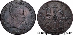 ESPAGNE 8 Maravedis Isabelle II 1847 Jubia