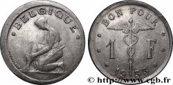 BELGIEN 1 Franc “casquette” 1933 