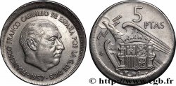 ESPAGNE - FRANCISCO FRANCO BAHAMONDE 5 Pesetas (1967), frappe casquette 1957 Madrid
