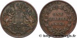 BRITISH INDIA 1/4 Anna East India Company 1835 Calcutta