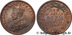INDIA BRITÁNICA 1/4 Anna Georges V 1918 Calcutta