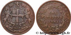 INDES BRITANNIQUES 1/4 Anna East India Company 1858 