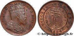 CEYLON 1/4 Cent Édouard VII 1904 Calcutta