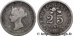 CEYLAN 25 Cents Victoria 1899 