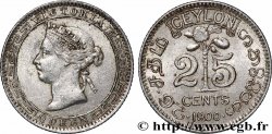 CEYLAN 25 Cents Victoria 1900 Londres